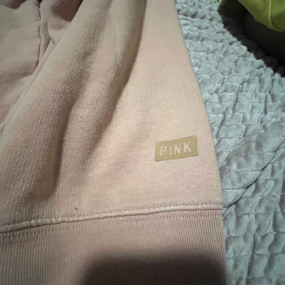 PINK tan crew neck
